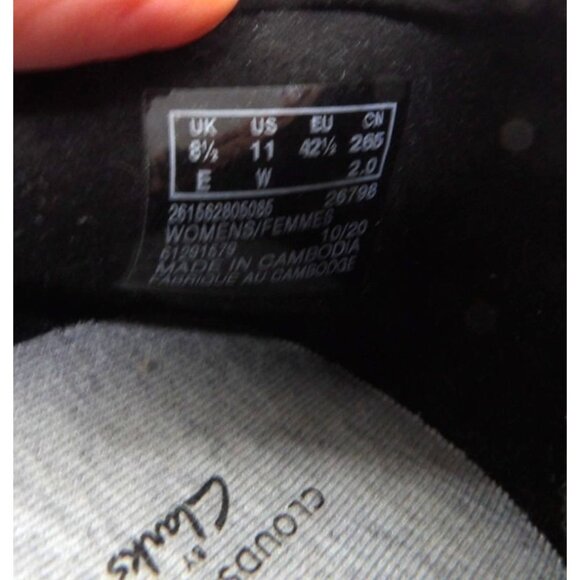 Clark's Cloud Steppers Cushion Soft Black Slip On Slippers US 11 New - Picture 7 of 7